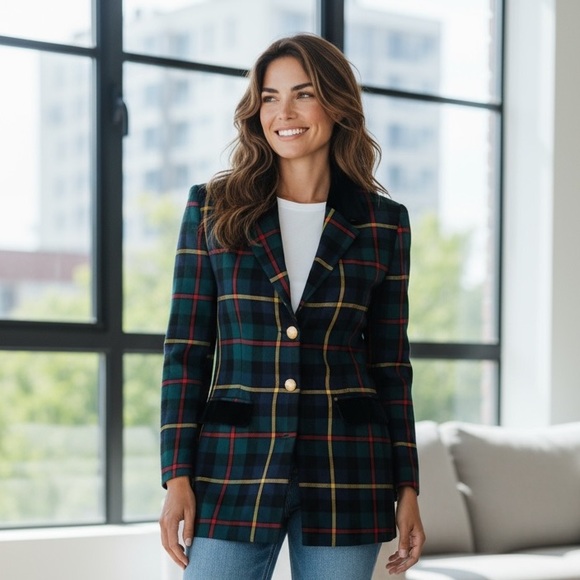 Gabrielle Bellini Made in Italy Vintage Virgin Pure Wool Blazer Size S - Picture 1 of 9